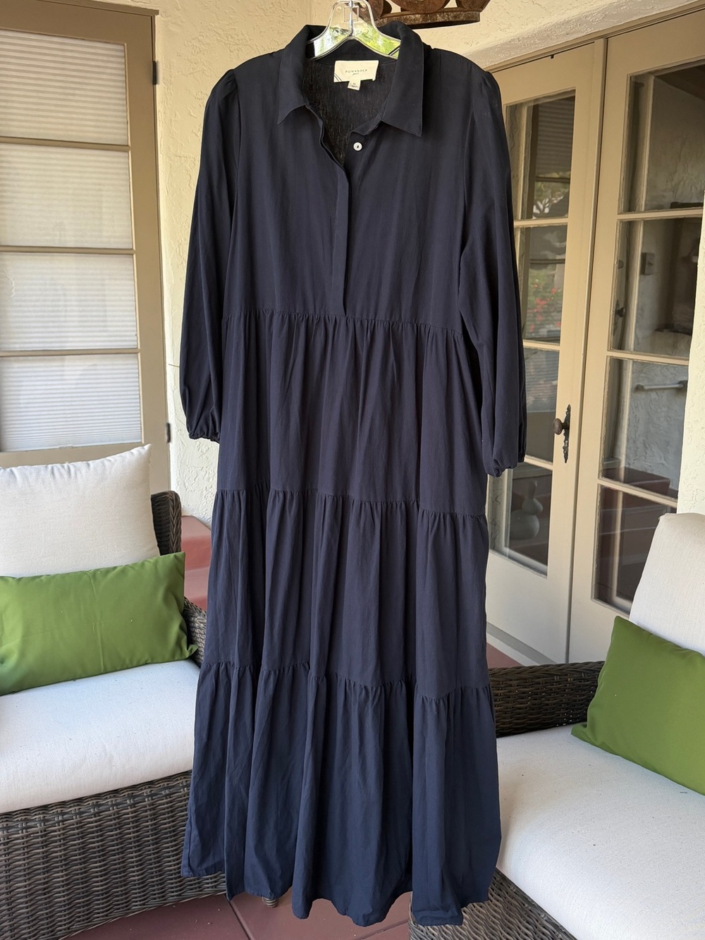 TUCKERNUCK Pomander Place Mabel Navy Blue Tiered Dress